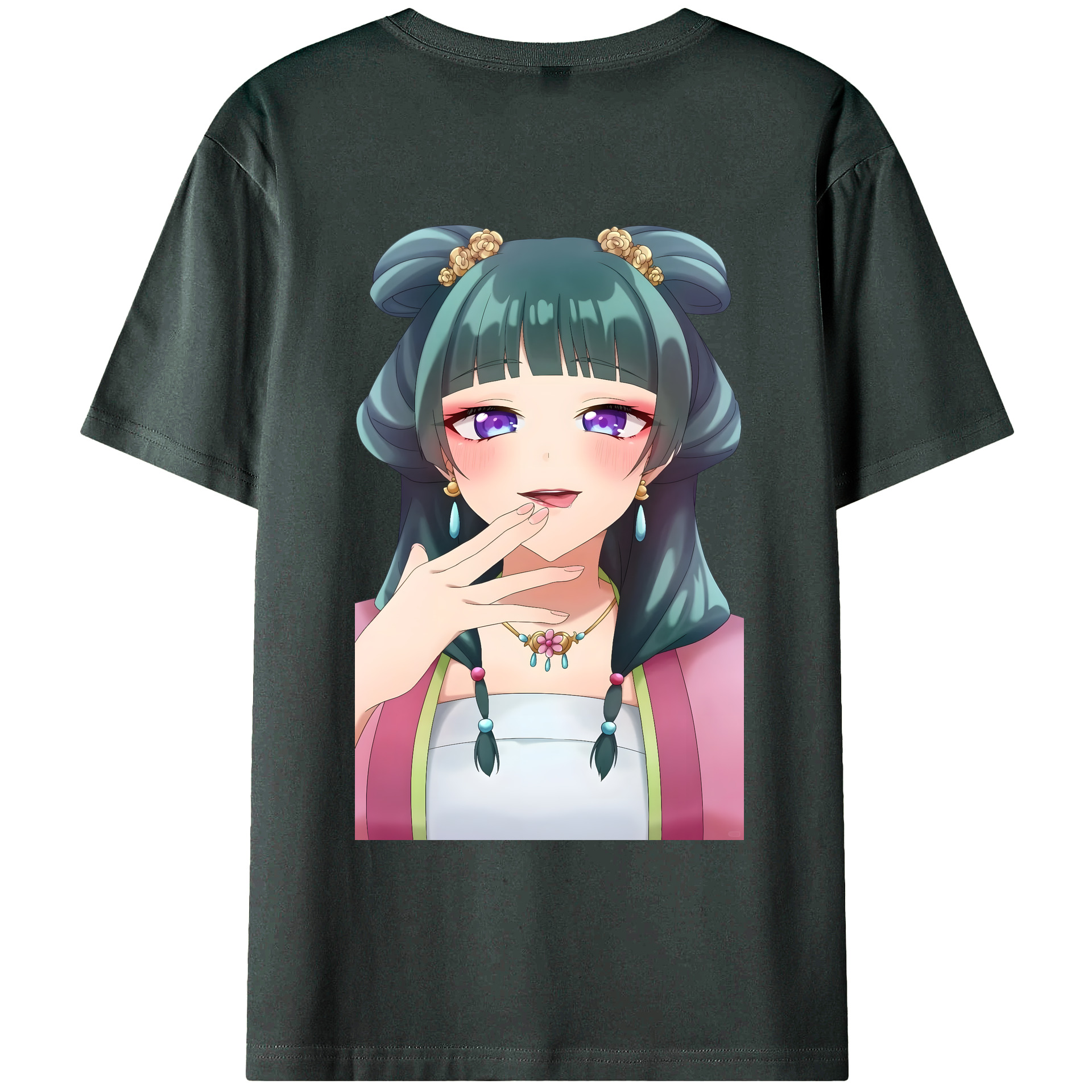 （画像用） 薬屋のひとりごと The Apothecary Diaries 綿100％ メンズ半袖Tシャツ（バックプリント） 通気性